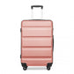 Kono 24 Inch Check In Luggage - Streamlined Abs Hardshell Suitcase With Secure TSA Lock - Nude