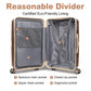British Traveller 3 Pcs Multi-Texture Polypropylene Hard Shell Suitcase With TSA Lock - Brown/Apricot