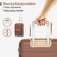 British Traveller 3 Pcs Multi-Texture Polypropylene Hard Shell Suitcase With TSA Lock - Brown/Apricot