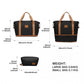 Kono 20 Inch Abs Carry On Cabin Suitcase 4 Piece Travel Set Included Vanity Case And Weekend Bag And Toiletry Bag - Black