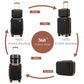 Kono 20 Inch Abs Carry On Cabin Suitcase 4 Piece Travel Set Included Vanity Case And Weekend Bag And Toiletry Bag - Black