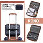 Kono 20 Inch Abs Carry On Cabin Suitcase 4 Piece Travel Set Included Vanity Case And Weekend Bag And Toiletry Bag - Navy