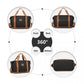 British Traveller 6 Piece Ultralight ABS and Polycarbonate Suitcase Set with Travel Tote and Cosmetic Pouch - Black/Brown