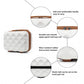 British Traveller 6 Piece Ultralight ABS and Polycarbonate Suitcase Set with Travel Tote and Cosmetic Pouch - Cream