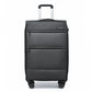 British Traveller 28 Inch Lightweight Soft Shell Expandable Suitcase With TSA Lock - Black