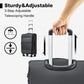 British Traveller 28 Inch Lightweight Soft Shell Expandable Suitcase With TSA Lock - Black