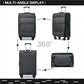 British Traveller 28 Inch Lightweight Soft Shell Expandable Suitcase With TSA Lock - Black