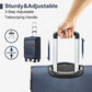 British Traveller 28 Inch Lightweight Soft Shell Expandable Suitcase With TSA Lock - Navy