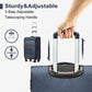 British Traveller 3-Piece Lightweight Soft Shell Luggage Set With TSA Locks - Navy