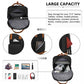 Kono 20 Inch Stylish Hard Shell ABS+PC Cabin Suitcase included Multi-Compartment Backpack with Small Pouch 3 Piece Travel Set - Black/Brown