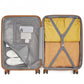 Kono 24 Inch Expandable Lightweight Hard Shell ABS+PC Check-In Suitcase with TSA Lock Ideal for Extended Trips and Secure Travel - Green And Brown