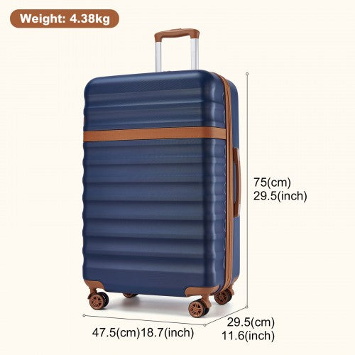 Kono 28 Inch Expandable Lightweight Hard Shell ABS+PC Check-In Suitcase with TSA Lock Ideal for Extended Trips and Secure Travel