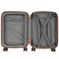 Kono 20 Inch Premium ABS Cabin Carry-On Suitcase Set With Weekend Bag And Toiletry Bag - Grey/Brown