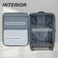 Kono 28 Inch Lightweight Durable Soft Shell Suitcase with TSA Lock and Separate Wet/Dry Compartment - Grey