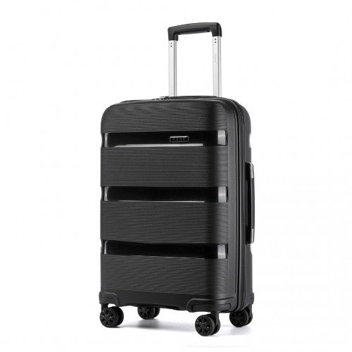 Kono 24-Inch PP Hardshell Suitcase–Durable Checked Luggage with TSA Lock & 360 Spinner Silent Wheels