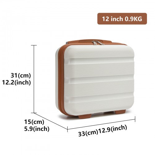 Kono 12-Inch PP Hardshell Lightweight Vanity Case for Travel & Daily Use