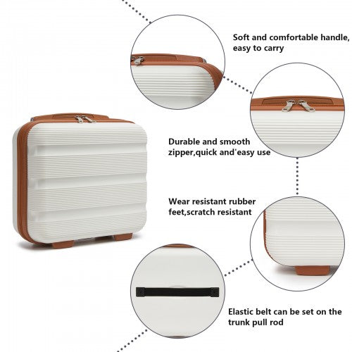 Kono 12-Inch PP Hardshell Lightweight Vanity Case for Travel & Daily Use