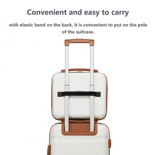 Kono 12-Inch PP Hardshell Lightweight Vanity Case for Travel & Daily Use