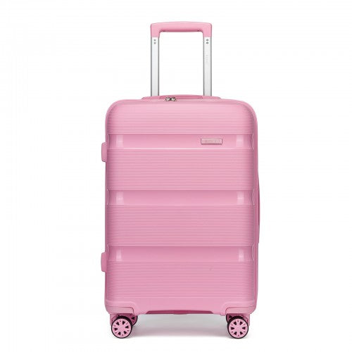 Kono 24-Inch PP Hardshell Suitcase–Durable Checked Luggage with TSA Lock & 360 Spinner Silent Wheels