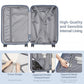 Kono 20 Inch Cabin Size Minimalist Hard Shell ABS+PC Carry-On Suitcase with TSA Lock 360 Spinner Wheels - Denim Blue