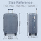Kono 24 Inch Minimalist Hard Shell ABS+PC Check-In Suitcase with TSA Lock 360 Spinner Wheels - Denim Blue