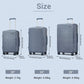 Kono 3-Piece Minimalist Hard Shell ABS+PC Luggage Set with TSA Lock and 360 Spinner Wheels - Denim Blue