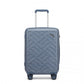 Supercase 20 Inch Sleek Geometric Pattern Hard Shell ABS+PC Cabin Carry-On Suitcase with TSA Lock - Denim Blue