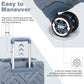 Supercase 20 Inch Sleek Geometric Pattern Hard Shell ABS+PC Cabin Carry-On Suitcase with TSA Lock - Denim Blue