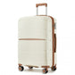Kono 20/24/28 inch PP Modern Scratch-Resistant Suitcase Set with TSA Lock & Stylish Brown Accents