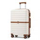 Kono ABS+PC Striped Design with Colour-Block Details 3-Piece Hardshell Luggage Set with Spinner Wheels