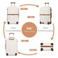 Kono ABS+PC 28-Inch Striped Design with Colour-Block Details Large Checked Luggage for Longer Travels