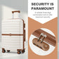 Kono ABS+PC 28-Inch Striped Design with Colour-Block Details Large Checked Luggage for Longer Travels