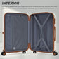 Kono ABS+PC 28-Inch Striped Design with Colour-Block Details Large Checked Luggage for Longer Travels