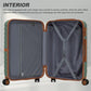 Kono ABS+PC 28-Inch Striped Design with Colour-Block Details Large Checked Luggage for Longer Travels