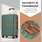 Kono ABS+PC 28-Inch Striped Design with Colour-Block Details Large Checked Luggage for Longer Travels