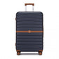 Kono ABS+PC 28-Inch Striped Design with Colour-Block Details Large Checked Luggage for Longer Travels