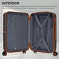 Kono ABS+PC 28-Inch Striped Design with Colour-Block Details Large Checked Luggage for Longer Travels