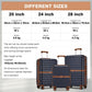 Kono ABS+PC Striped Design with Colour-Block Details 3-Piece Hardshell Luggage Set with Spinner Wheels