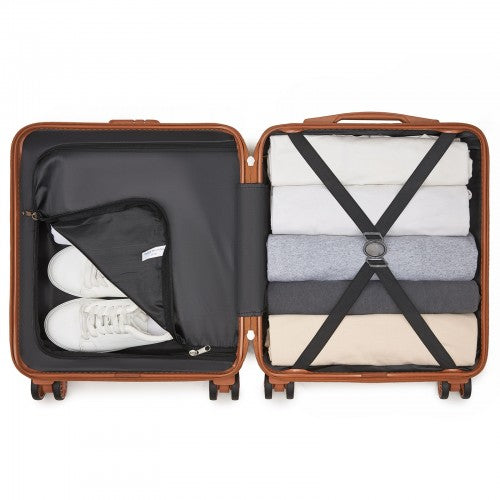 Kono 16 Inch ABS Hard Shell Under-Seat Cabin Suitcase with Spinner Wheels