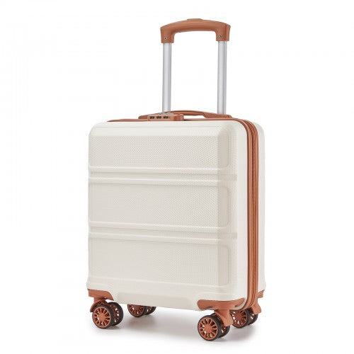 Kono 16 Inch ABS Hard Shell Under-Seat Cabin Suitcase with Spinner Wheels