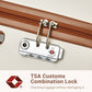 Kono 28 Inch Minimalist Hard Shell ABS+PC Check-In Suitcase with TSA Lock 360° Spinner Wheels - Cream/Brown