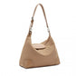 Miss Lulu Lightweight Chic Mesh Casual Shoulder Bag With Protective PU Accents - Khaki