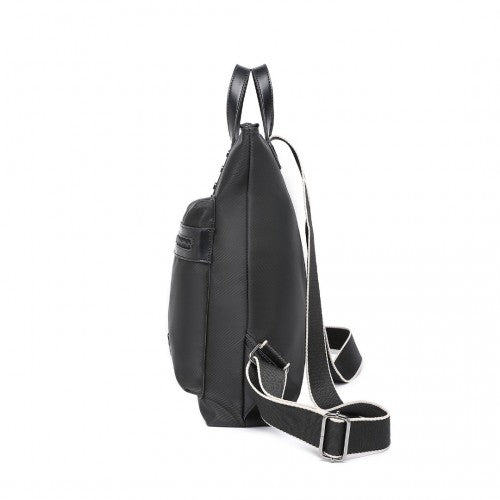 Miss Lulu Signature Style Backpack With Unique Details - Black