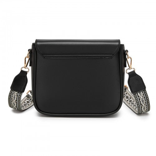 Miss Lulu Chic Fashion PU Crossbody Shoulder Bag with Detachable Woven Strap for Women