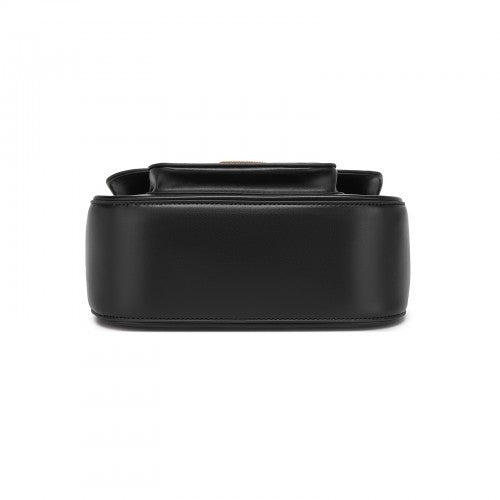 Miss Lulu Chic Fashion PU Crossbody Shoulder Bag with Detachable Woven Strap for Women