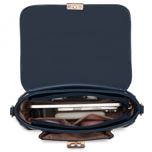 Miss Lulu Chic Fashion PU Crossbody Shoulder Bag with Detachable Woven Strap for Women