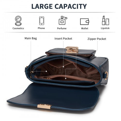 Miss Lulu Chic Fashion PU Crossbody Shoulder Bag with Detachable Woven Strap for Women