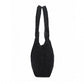 Miss Lulu Reversible Corduroy Shoulder Bag with Spacious Interior - Black