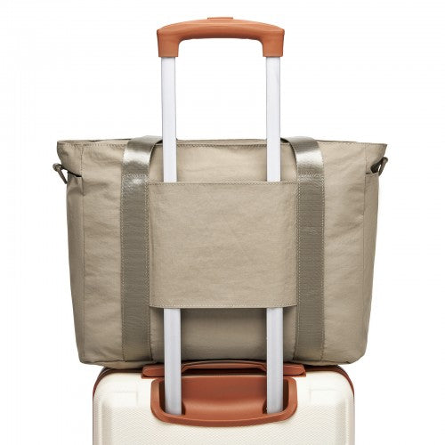 Kono Comfortable and Easy-Carry Large-Capacity Travel Tote with Laptop Sleeve, Trolley Sleeve and Crossbody Strap