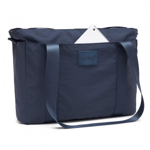 Kono Comfortable and Easy-Carry Large-Capacity Travel Tote with Laptop Sleeve, Trolley Sleeve and Crossbody Strap